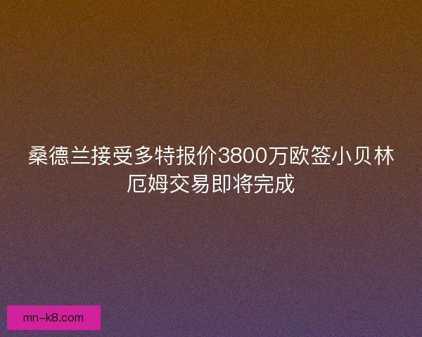 桑德兰接受多特报价3800万欧签小贝林厄姆交易即将完成